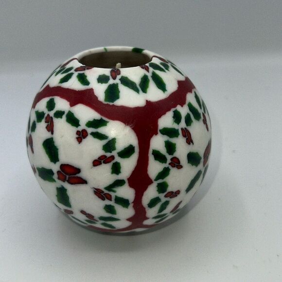 VINTAGE 1990’s MAGIC GLOW CANDLE Holly Berry Holiday Theme-NEW! - Picture 3 of 4